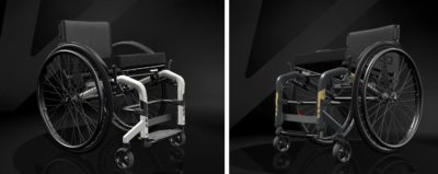 Aktiv-Rollstühle der Küschall K-Series in schwarz-weiß und in Anthrazitgrau mit Gold